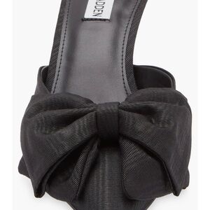 Steve Madden Black Bow Anders Coquette Heeled Sandals